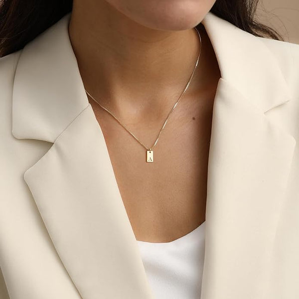 14k Gold Celestia Signature Initial Necklace