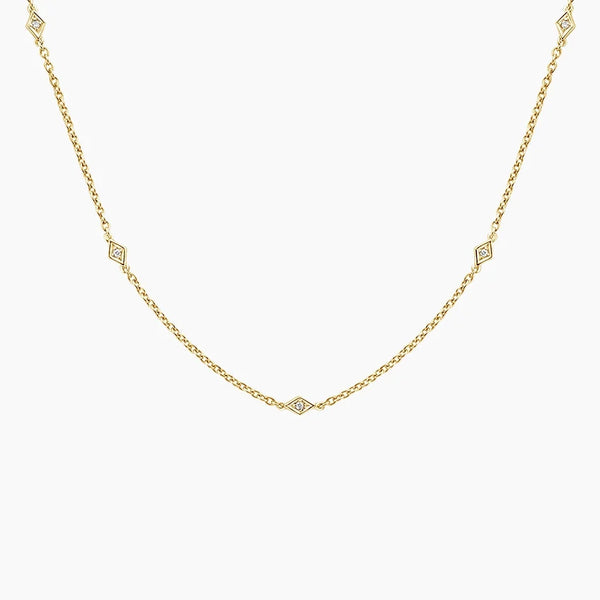 14K Gold Etoile Strand Diamond Necklace