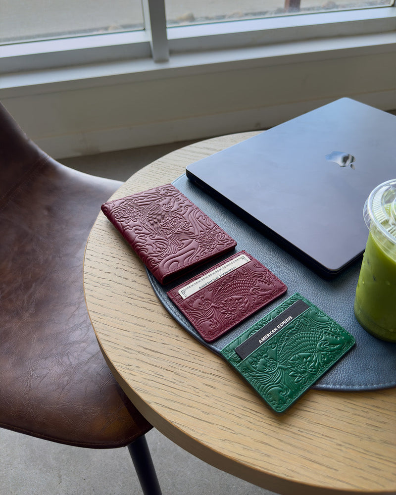 Cherry Red Koi Passport Holder