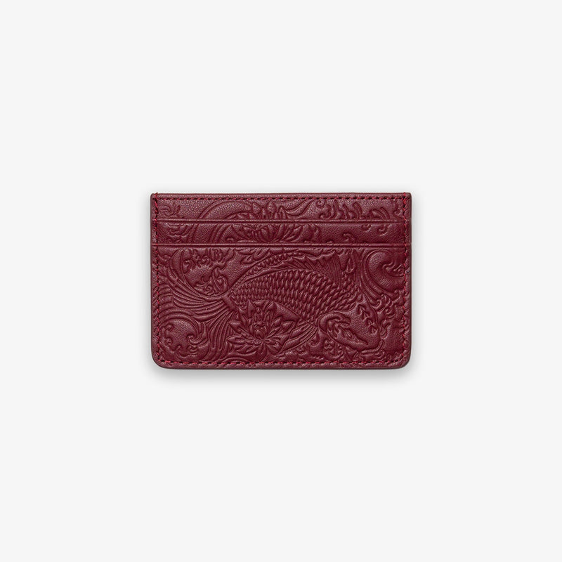 Cherry Red Koi Card Holder