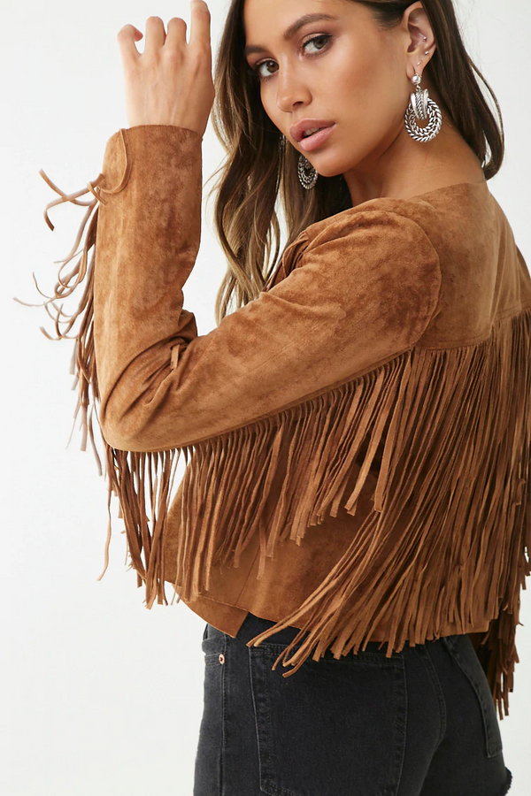 Brown Fringed Jacket